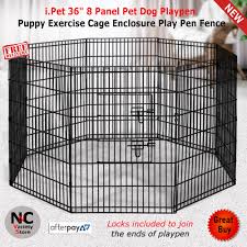Includes 3 wood perches and 2 food and watering cups. I Pet 36 8 Panel Pet Dog Playpen Puppy Exercise Cage Enclosure Play Pen Fence Nice N Cheap Variety Store