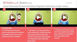 Rencana pelaksanaan pembelajaran sd matematika pengolahan data (modus dan mean) wulan fajarini, s.pd.sd. Materi Soal Belajar Di Tvri Hari Jumat 17 April 2020 Info Pendidikan Terbaru