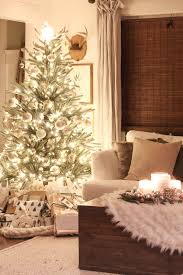 Christmas Lights At Night A Twinkling Christmas Tree In A Farmhouse Living Room A Farmhouse Christmas H Diy Christmas Lights Christmas Lights Christmas Home