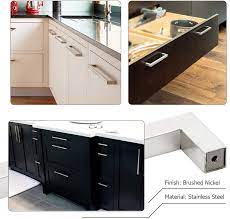 10 Pack Homdiy Kitchen Cabinet Handles Modern Drawer Pulls Hdj12sn Square Bar Pulls For Cup Cabinet Handles Stainless Steel Cabinet Pulls Drawer Pull Handles