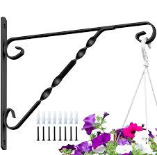 Hooks protrude 3.4 (8cm) from the wall. Amagabeli 4 Pack Hanging Plants Brackets 12 Wall Planter Hooks Hanger