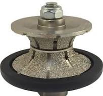 Weha 3cm V Full Bullnose Diamond Hand Profiler Vacuum Brazed Profile Router  Bit