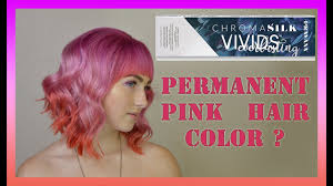 Pravana permanent hair color chart. Permanent Pink Hair Dye Pravana Vivids Everlasting How To Color A Wig Tutorial Youtube