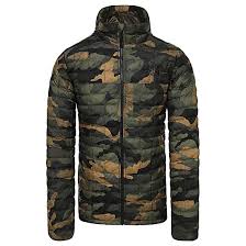 The North Face M Thermoball Eco Jacket Burnt Olive Green Waxed Camo Print