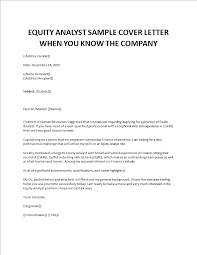 In instances like creating your cover letter, you may decide to capitalize job titles in the document. Equity Analyst Cover Letter