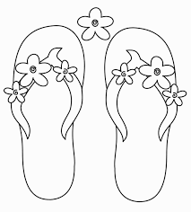 Flip Flop Coloring Page Summer Coloring Pages Flip Flop Craft Coloring Pages
