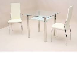 Home » dining chairs » kitchen table and chairs for two. Small Square Clear Glass Dining Table And 2 Chairs Homegenies