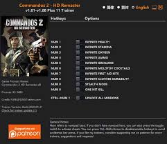 Over time, most nintendo switch games receive free online updates that fix bugs and add new features. Commandos 2 Hd Remaster Trainer 11 Download Trainer Free