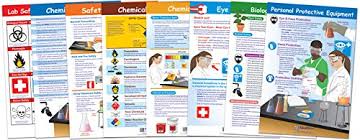 Newpath Learning Safety In The Lab Bulletin Board Chart Set Pack Of 8