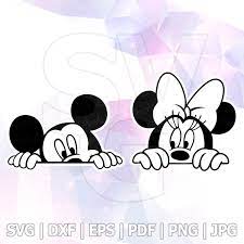 Peeking mickey and minnie svg. Mickey Peeking Svg Novocom Top