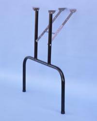 It's a relatively simple task to add taller legs. Ebco Black Steel Folding Legs 2 Pack At Menards