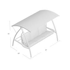 Measure canopy frame corner to corner to obtain the correct canopy size needed. Andover Mills Marquette 3 Seat Daybed Porch Swing With Stand Reviews Wayfair