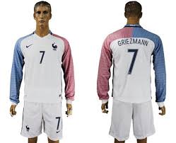 France 7 griezmann 2 star home long sleeve 2018 fifa world cup soccer jersey. Wholesale France 7 Griezmann Away Long Sleeves Soccer Country Jersey For Sale