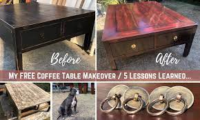We decided to use minwax dark walnut stain to finish it off and give it a beautiful color. My Diy Coffee Table Makeover 5 Lessons Learned
