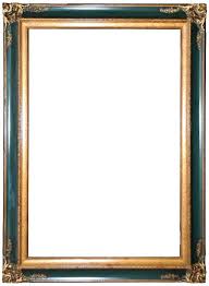 Ornate Wood Picture Frame Painted In Gold And Green Wooden Painting Painting Frames Wood Picture Frames