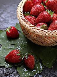 Strawberry Basket Spiced Fruit Spiced Coffee Food