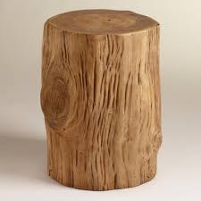 Teak Tree Stump Table World Market Stump Table Tree Stump Table Tree Stump Side Table