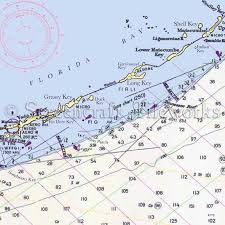 Florida Duck Key Grassy Key Long Key Nautical Chart Decor
