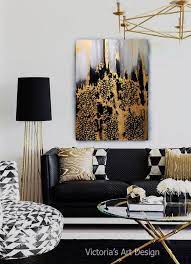 Who else is thinking of doing a #homerenovation this summer? Abstract Original Oil Painting On Canvas Modern Wall Art In 2021 Modern White Living Room Gold Living Room Black Living Room