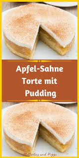 apfel sahne torte mit pudding apfel sahne torte lebensmittel essen kuchen und torten rezepte