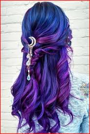 Blue Purple Hair Color Ideas Capelli Multicolore Idee Per Capelli Capelli Colorati