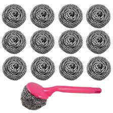 Stainless steel kitchen rack uke chords. Sale With High Discount 12pcs Stainless Steel Scourer Scrub Pad With Plastic Handle Cleaning Brush Metal Scouring Pad Removes Grease Oil And Dirt Stains From Pots Dishes And Bakeware For Household Kitchen