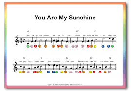 chorus cm fm bbm eb ab sunshine, sunshine reggae, don't worry, don't hurry, take it easy. Beginner Piano For Kids Using The Colours Of The Rainbow Ebay