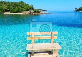 Prüfen sie preis und verfügbarkeit. Ksamil Strand Albanien Fototapete Fototapeten Die Landschaft Albanien Aquamarin Myloview De