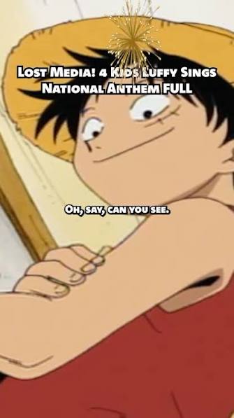 LOST MEDIA! 4kids Luffy sings The National Anthem…OG FULL VERSION…like a Straw Hat Pirate! 🏴‍☠️ 