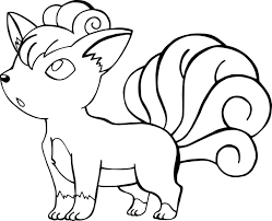 Vulpix is the pokemon whish has one type (fire) from the 1 generation. Vulpix Coloring Pages Coloring Home
