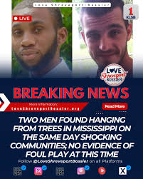 Two Men Found Hanging From Trees In Mississippi On The Same Day Shocking  Communities Mississippi — Two separate yet strikingly similar tragedies  have shaken the state after two men were found hanging