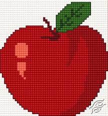 Adventures in stitching carol rice designs suitable for canvas and linen. A Red Small Apple By Haftix Patterns Gvello Stitch