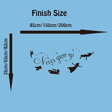 All he wants is to live a life of wild fantasy, and not even you can take him away from it. Cartoon Peter Pan Never Grow Up Quote Wall Decal Baby Nursery Kids Room Peter Pan Tinkerbell Star Wall Sticker Bedroom Vinyl Art Wall Stickers Aliexpress