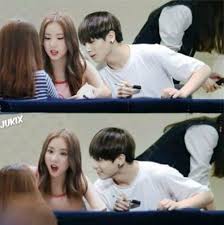 She participated in rainbow to me mv in 2011 and in rainbow tell mv me tell me in 2013. Eunkook Shippers Eunha Gfriend Jungkook Bts When Your Busy And Your Boyfriend Is Trying To Get