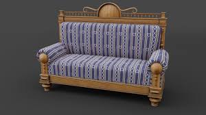 Large wooden outdoor sofa garden/ patio, bespoke sizes. 3d Asset Grand Wooden Sofa Couch Cgtrader