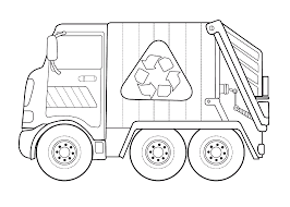 Cartoon garbage truck coloring pages. Free Coloring Pages For Kids Trucks Drawing With Crayons