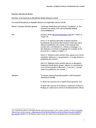 Maybe you would like to learn more about one of these? Ofcom Sanction Decision Republic Bharat Hate Speech License