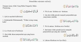 Kalau ada yang kurang pas harap di koreksi ya. Tajwid Surat Alkafirun Lengkap Masrozak Dot Com