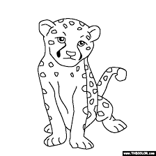 A cheetah can sprint across a distance of 92 feet in a single second. Baby Cheetah Coloring Page Cheetah Coloring Page Coloring Pages For Kids Baby Animal Coloring Pages