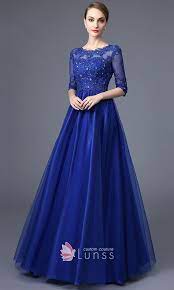 Custom Made Dresses Wedding And Bridesmaid Dresses Prom Gowns Online Royal Blue Evening Gown Royal Blue Dresses Evening Gowns With Sleeves