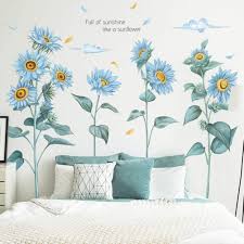 Check spelling or type a new query. Amazon Com Blue Flower Wall Decals Sunflower Wall Stickers Peel And Stick Removable Wall Art Decor For Living Room Bedroom Kitchen Office Decoration Blue Kitchen Dining
