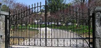 Whether you want a simple geometric design for your gate, an intricate floral design or spires on the top, black hawk iron can create the ideal custom. Grand Entrance Gates Walls Custom Designs Westchester County Ny
