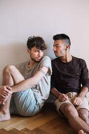 Young Gay Couple Relaxing