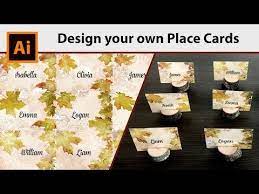 A place card template word file can be used, with specific instructions such as place card templates six per sheet. How To Make Your Own Place Cards Diy In Adobe Illustrator Youtube Diy Place Cards Diy Cards Place Cards