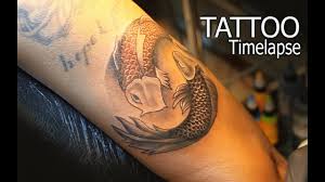 Although color tattoos are certainly possible for persons with medium to deep skin tones, white ink is still considered to be ineffective when used on darker shades of skin. Color Koi Fish Yin Yang On Dark Skin Tattoo Timelapse Youtube