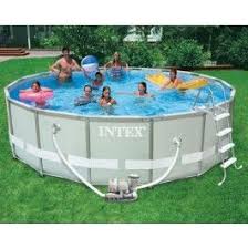 Intex Ultra Metal Frame Pool Set 488x122 Mit Chlorinator Pumpenkombination Art Nr 54470gs Pool Set Beinhaltet Leiter In Ground Pools Pool Pool Water Slide