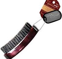 Wave Brush Premium Medium Bristle Wavy Curved Cherry Wood Wooden Hairbrush  Natural 50% Boar 50% Nylon (Square)