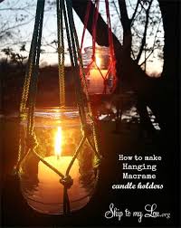 When you click on the bold amazon affiliate links you will be taken to the products i use for this project. Hanging Macrame Candle Holders Skip To My Lou