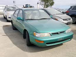 Up for auction is a 1997 toyota corolla dx sedan that was just recently donated to a national charity and is now being sold at no reserve. 1nxbb02e3vz526355 1997 Toyota Corolla Dx Green Price History History Of Past Auctions Prices And Bids History Of Salvage And Used Vehicles