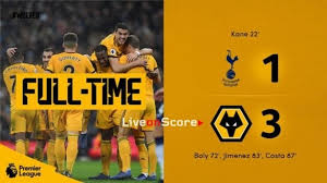 Tottenham won 6 direct matches.wolverhampton wanderers won 4 matches.3 matches ended in a draw.on average in direct matches both teams scored a 3.38 goals per match. Tottenham Hotspur 1 3 Wolverhampton Wanderers Archives Liveonscore Com